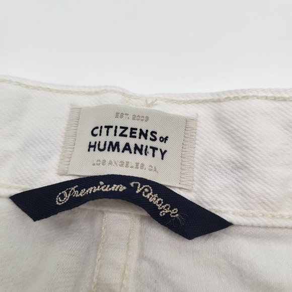 Citizens of Humanity Daphne Crop Women's SZ 29 Organic Cotton White Jeans - Picture 7 of 14